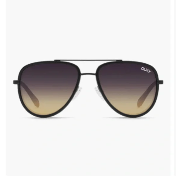 NEW! raRe Quay All in black gold REGULAR size All In Medium Quay Sunglasses - Black/Gold – Clothe Boutique main image 3